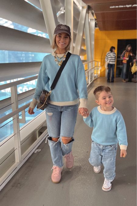 I love matching with the boys! These sweaters can be personalized too! Spring outfit, vacation outfit, jeans, sneakers, 

#LTKshoecrush #LTKkids #LTKstyletip