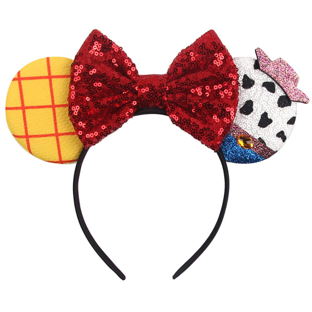 Foeran Mouse Ears Headbands, Sequin Mouse Ears Headband with Bow for Kids Adults Women, Accessori... | Amazon (US)