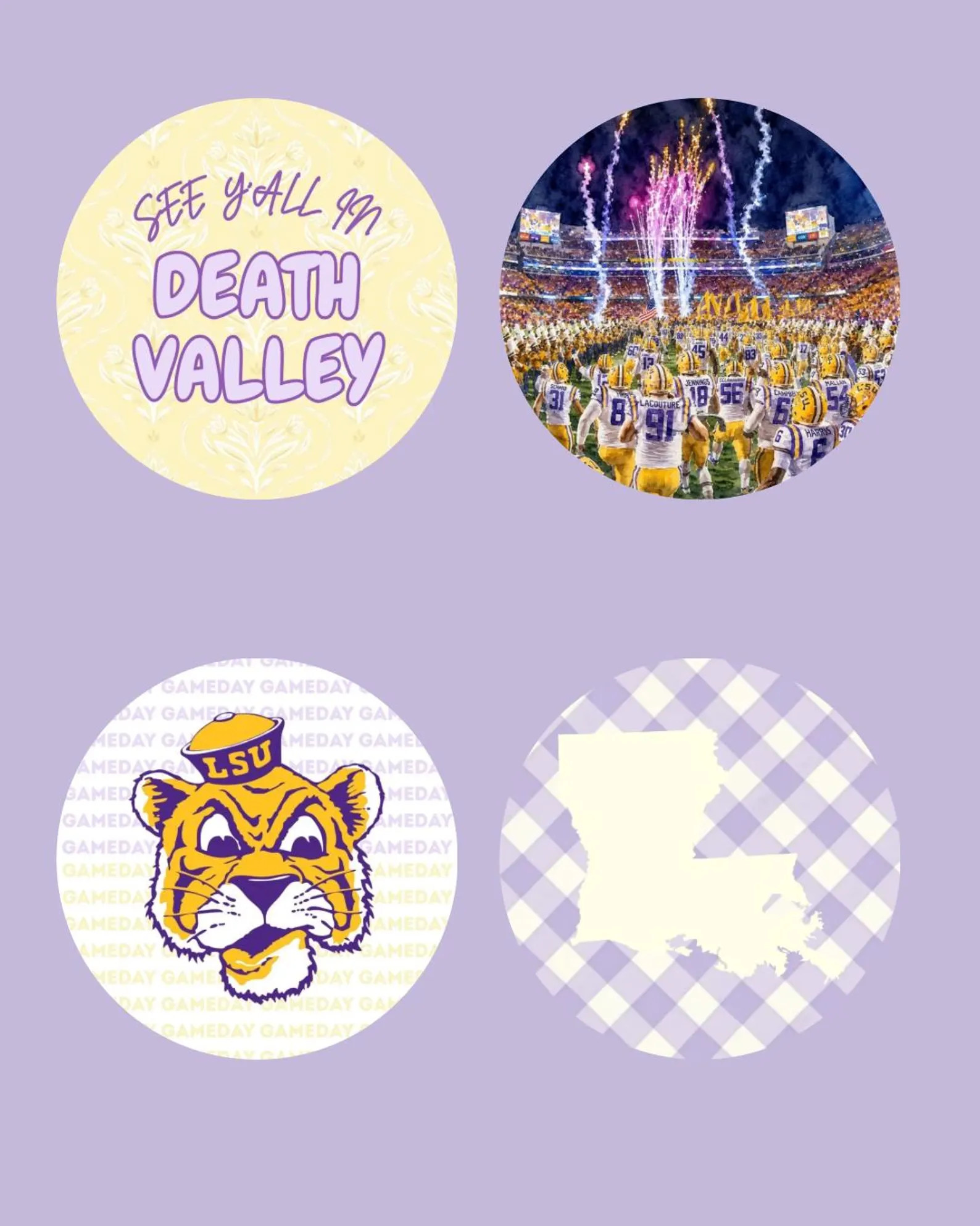 LSU Gameday Buttons | Etsy (Global)