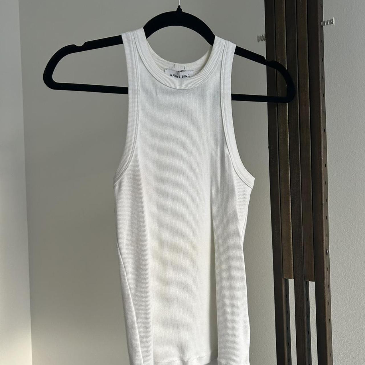 ANINE BING Women's Tank top - White - XS | Depop US