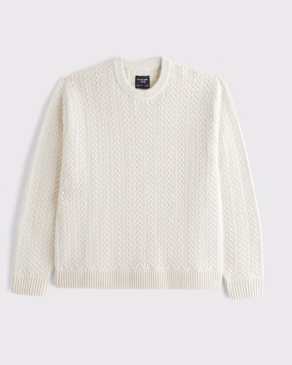Oversized Crew Sweater | Abercrombie & Fitch (US)