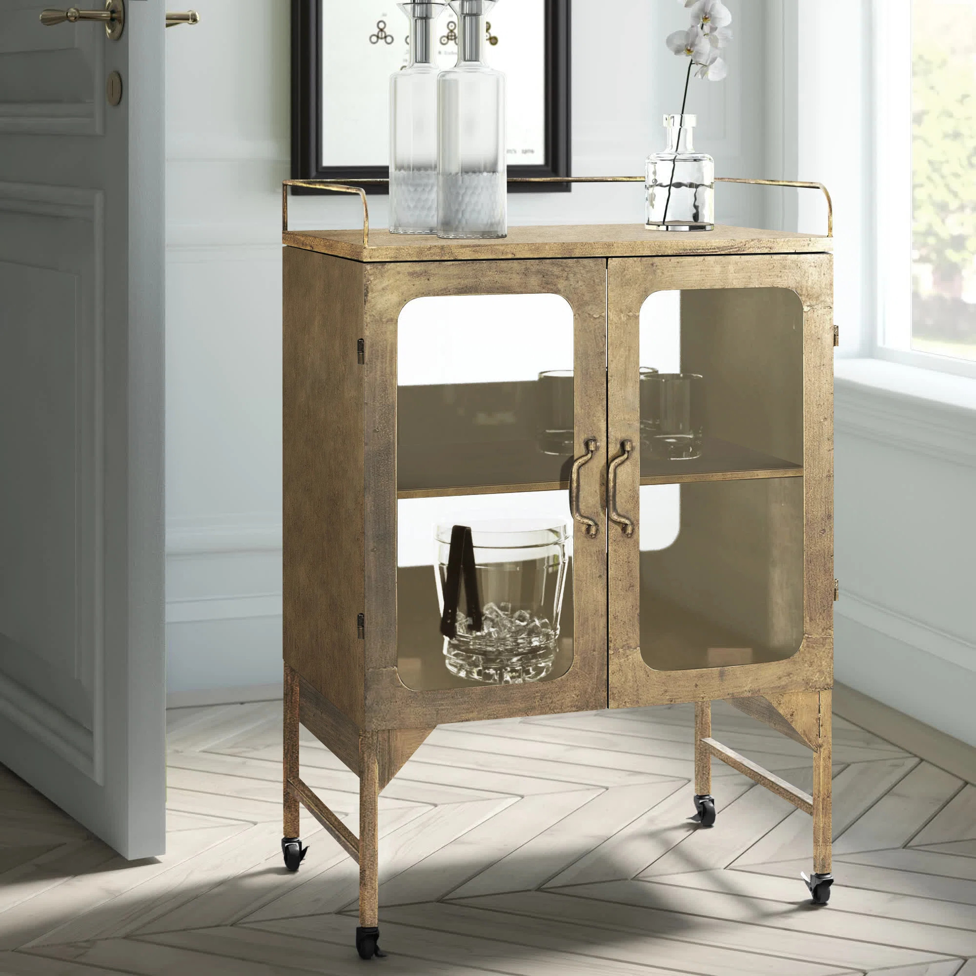 Murchison Cabinet Bar Cart | Wayfair North America