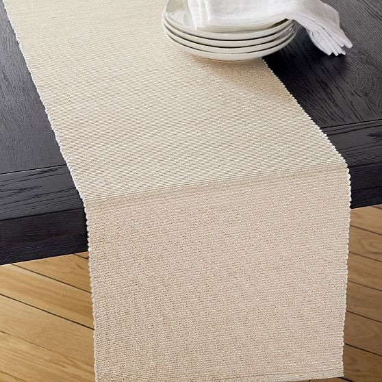 Riviera Cotton Runner, Natural + Champagne | West Elm (US)