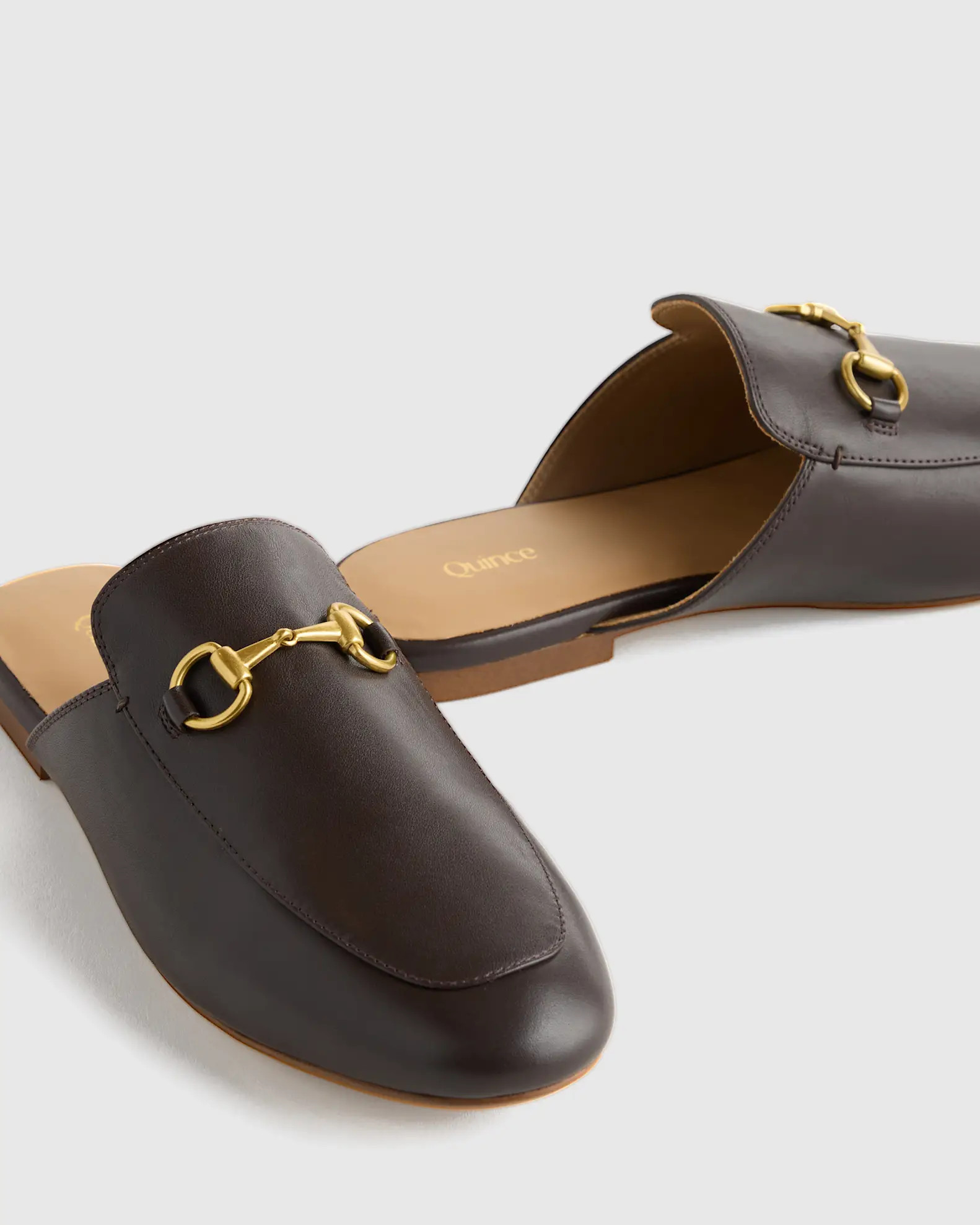 Italian Leather Horsebit Loafer Mule in Soft Brown | Quince