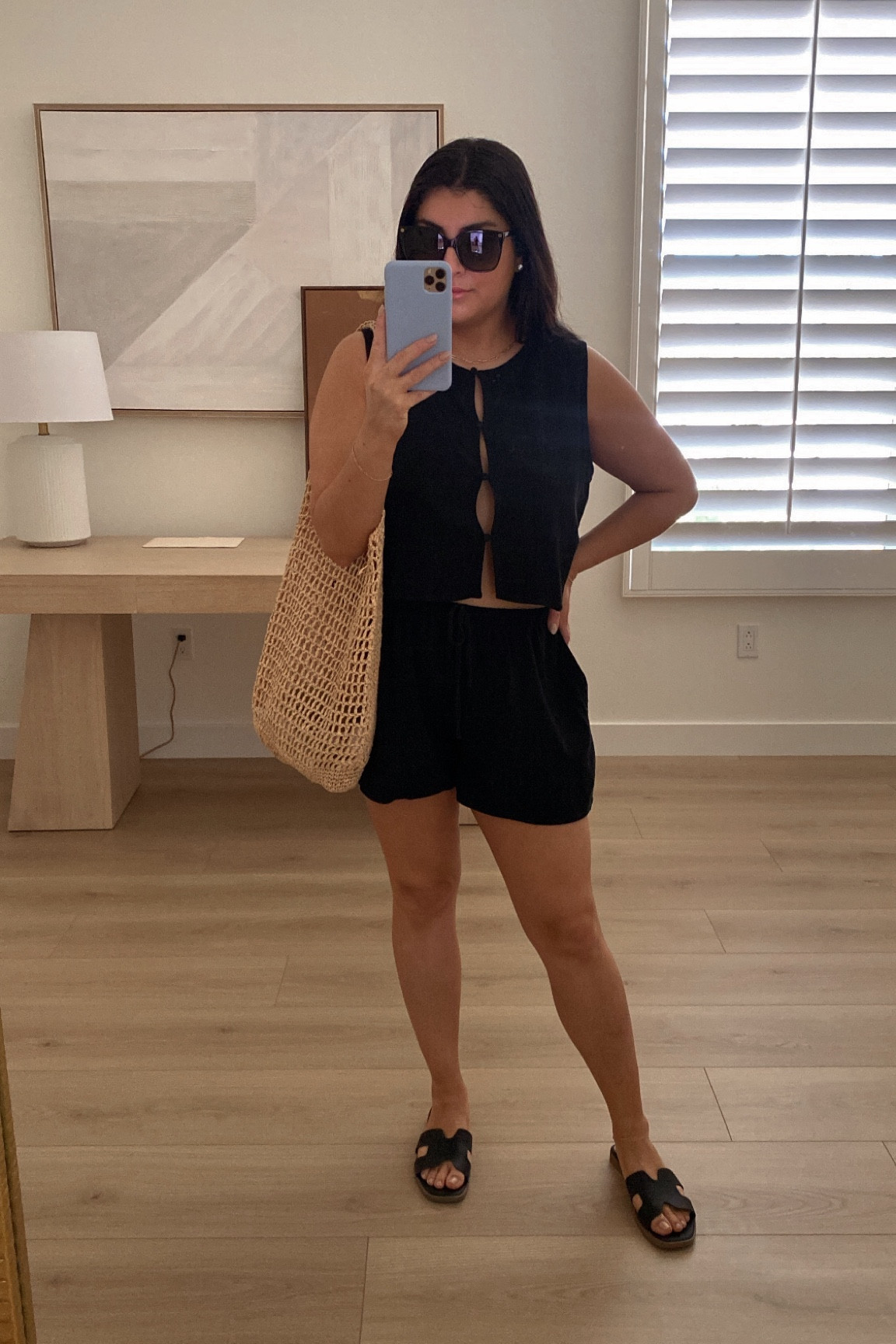 UNDER $30! loving the tie up top trend! 🖤 sized up on this set since it can shrink after washing

#LTKMidsize #LTKStyleTip #LTKFindsUnder50