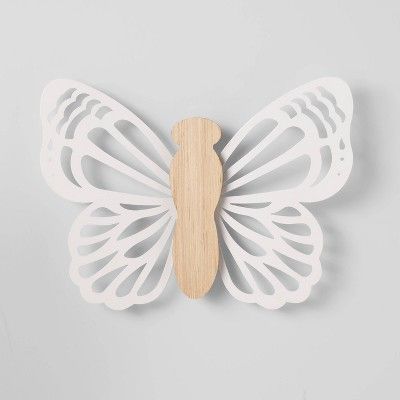 Butterfly Wood Lit Wall Decor Purple - Pillowfort™ | Target