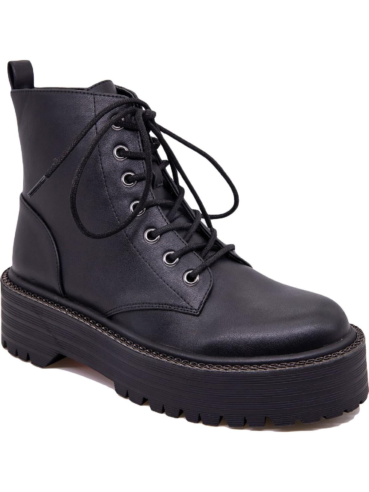 BCBGeneration Kayte Women's Lace-Up Platform Combat Boots Color Black Size 5 | Walmart (US)