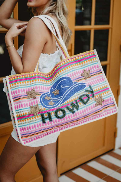 HOWDY Cowgirl Hat Women's Tote Bag | Katydid.com