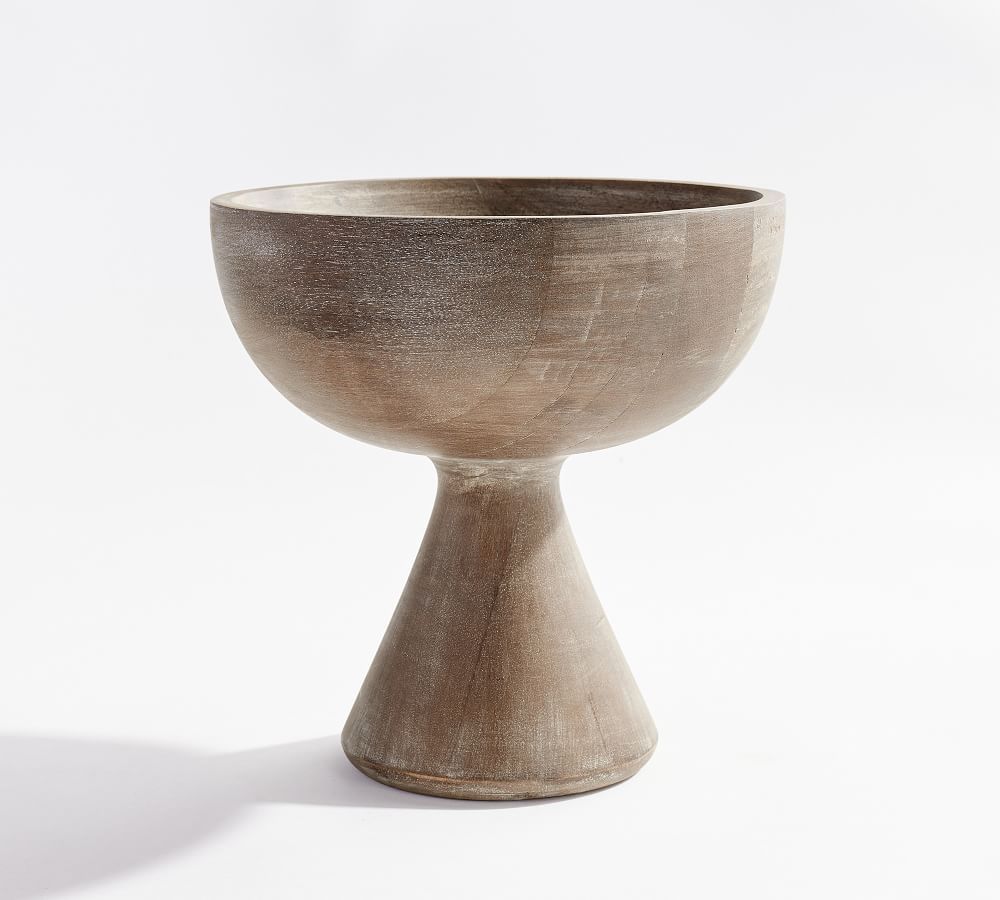Raven Handcrafted Wooden Footed Bowl | Pottery Barn (US)