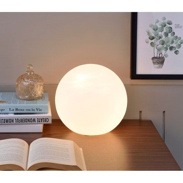 Small White Glass Globe Table Lamp | Bed Bath & Beyond