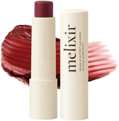 Melixir Vegan Lip Butter (12 Colors), Hydrating Tinted Lip Balm Stick, Bee-Free, Petrolatum-Free,... | Amazon (US)