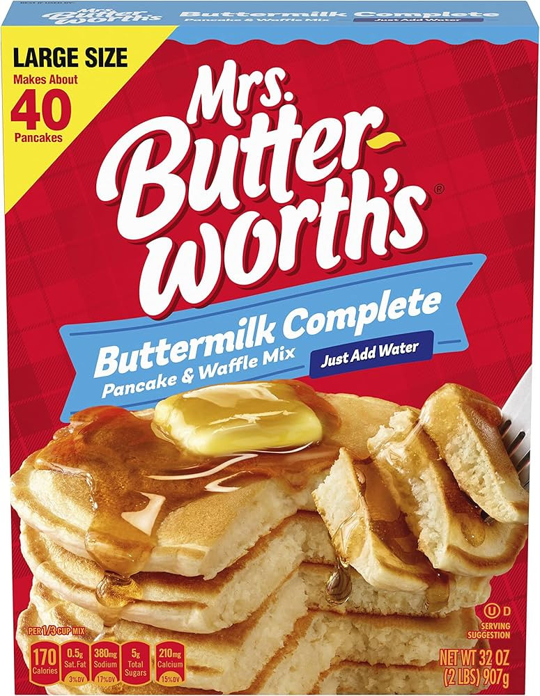 Mrs. Butterworth's Complete Buttermilk Pancake and Waffle Mix, 32 oz | Amazon (US)