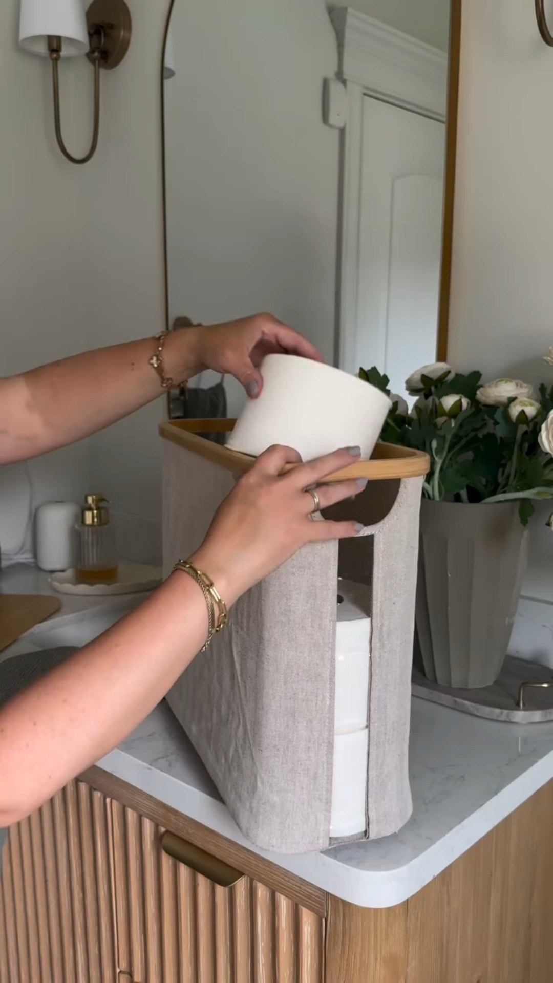 Amazon bathroom storage find! 
It holds 9 mega rolls and keeps your bathroom tidy! Also linked in my Amazon storefront ✨ 

#amazonbathroom #amazonfinds

#LTKFindsUnder50 #LTKHome #LTKSaleAlert