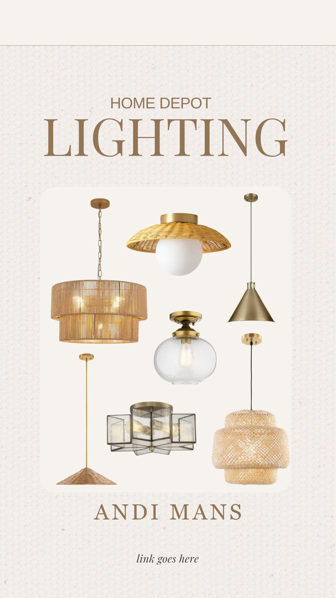 Home Depot lighting finds. I love these earthyly neutral lighting option to update any space in your home. 

 #LTKSeasonal #LTKOver40 #LTKHome