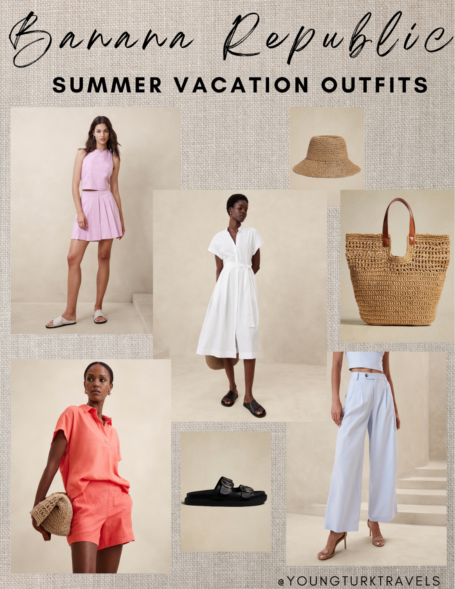New summer vacation outfits and inspo from one of my favorite brands, Banana Republic 🤍 top quality linen pieces that are super classy. 

#LTKsalealert #LTKfindsunder100 #LTKtravel