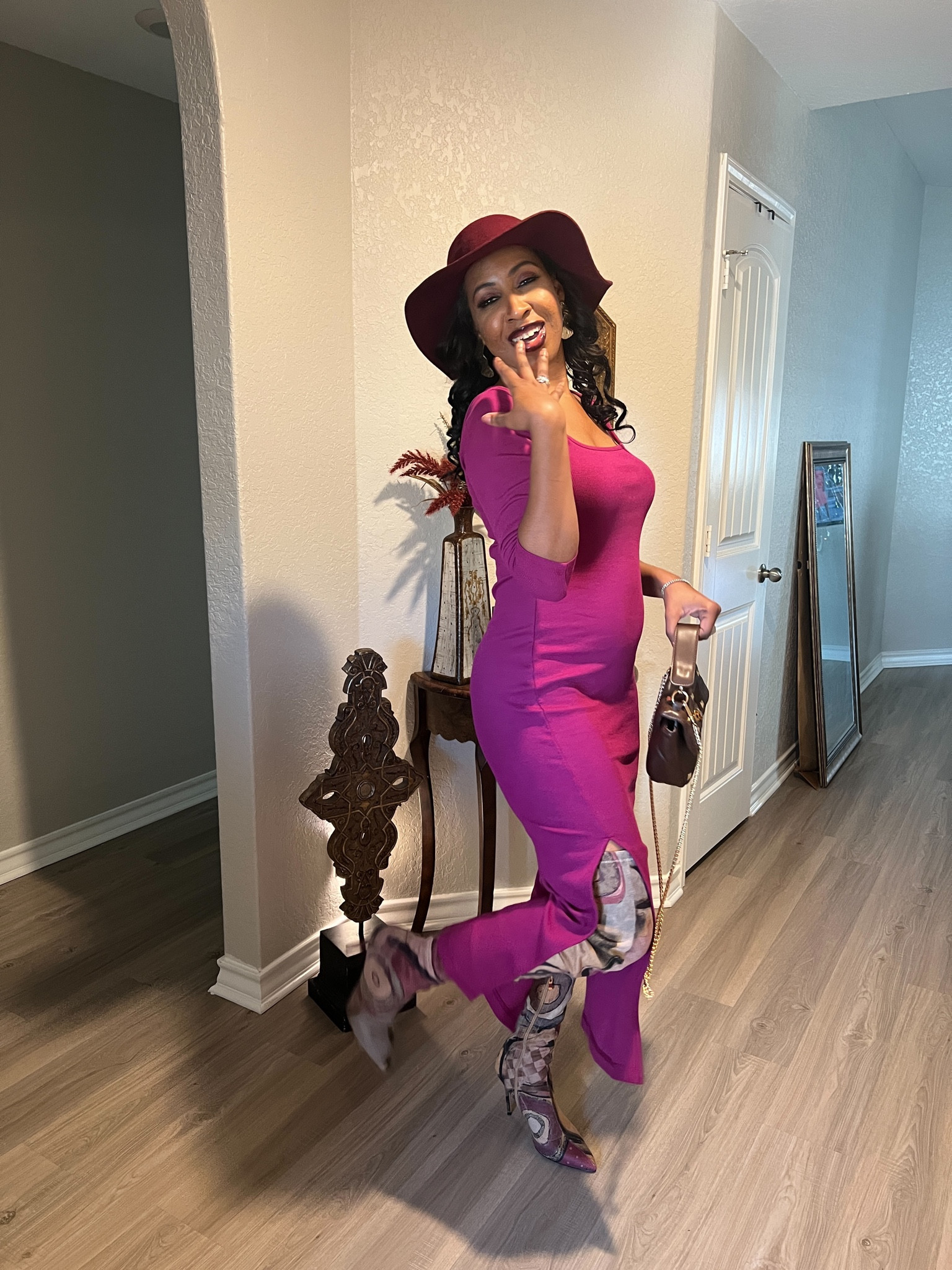 When your fall uniform screams 'I'm a boss babe!' 👠 Rocking this chic sweater dress and statement thigh-high boots, ready to conquer the season. Who else is excited for sweater weather? 🍁💋

#falloutfits #falldresses #sweaterdress #boots 

#LTKshoecrush #LTKsalealert #LTKover40