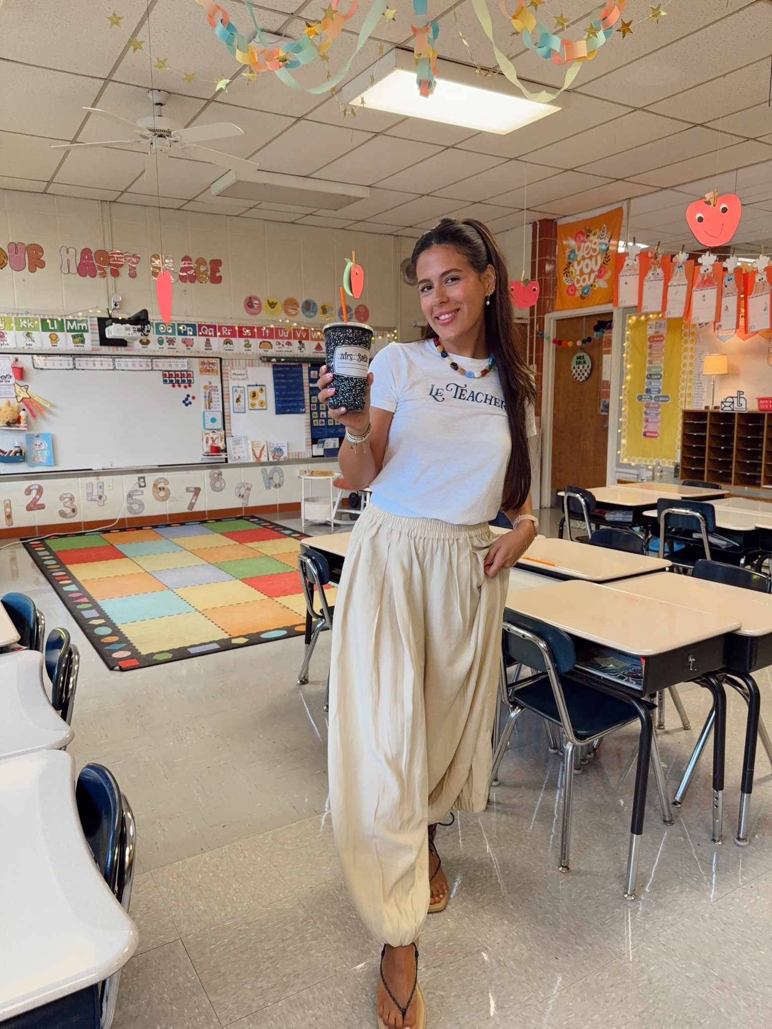 Teacher outfit of the day! Use my code MYCLASSROOMCLOSET for 20% off the pants!

#LTKSaleAlert #LTKootd