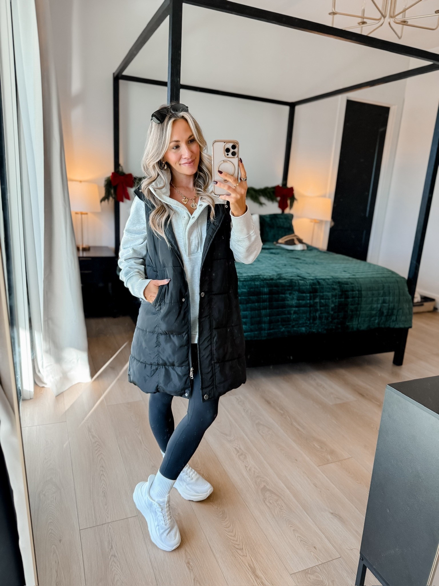 Amazon casual and cozy winter outfit! Stay warm in the colder months with this pullover and vest! // I’m 5’3 for reference wearing a small pullover, xs vest, & xs leggings. Shoes run tts.

#LTKHoliday #LTKSeasonal #LTKStyleTip