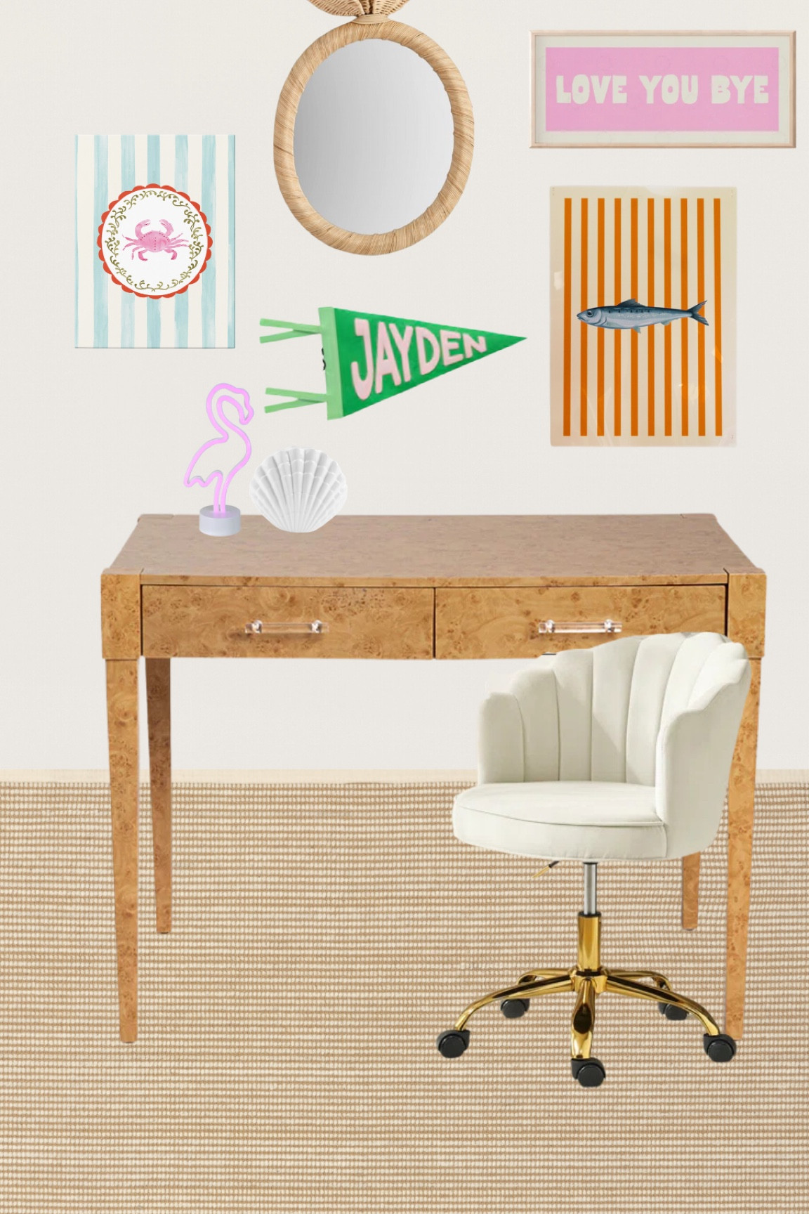 Cutest preppy gallery wall and desk set up!! 🤍

#LTKHome