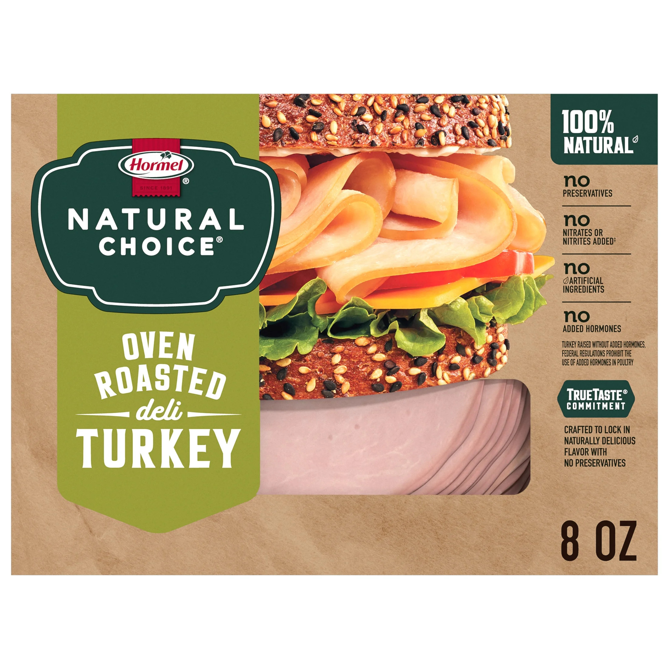 HORMEL NATURAL CHOICE Turkey Deli Meat, Gluten Free Lunch meat, Refrigerated, 8oz Resealable Pack... | Walmart (US)