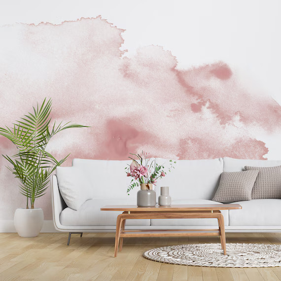 Watercolour Wash Wall Mural Paste and Glue or Self Adhesive | Etsy | Etsy (US)