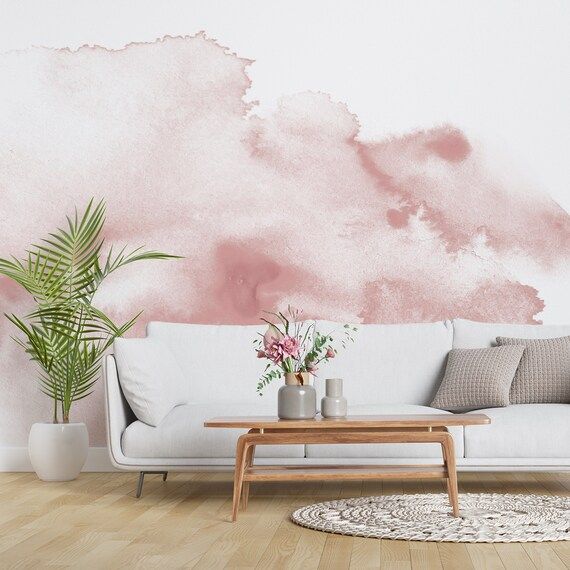 Watercolour Wash Wall Mural Paste and Glue or Self Adhesive | Etsy | Etsy (US)