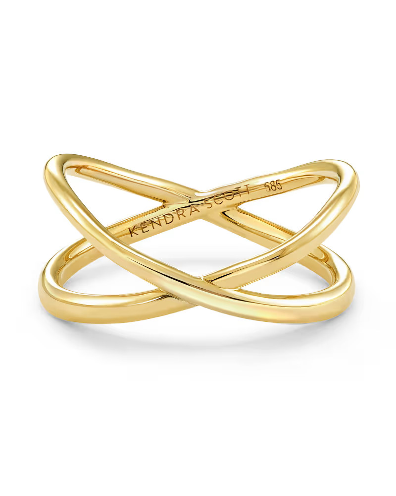 Emerson Double Band Ring in 14k Yellow Gold | Kendra Scott