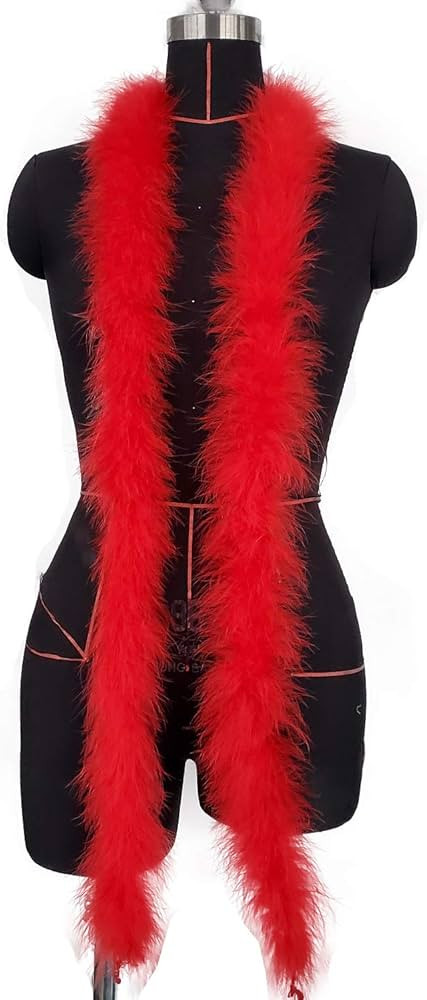 Happy Feather 2 Yards 20g Fluffy Marabou Feather Boa for DIY Craft Sewing Trim Home Wedding Party... | Amazon (US)