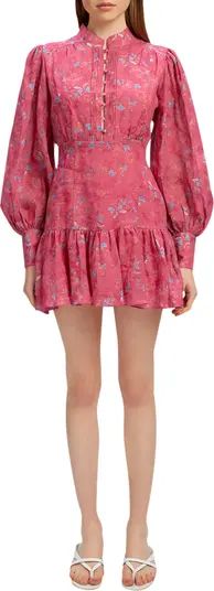 Bardot Nessa Floral Long Sleeve Minidress | Nordstrom | Nordstrom