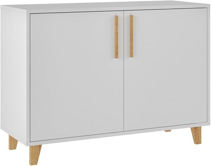 Manhattan Comfort Herald Modern 2 Door Double Sideboard Buffet, White | Amazon (US)