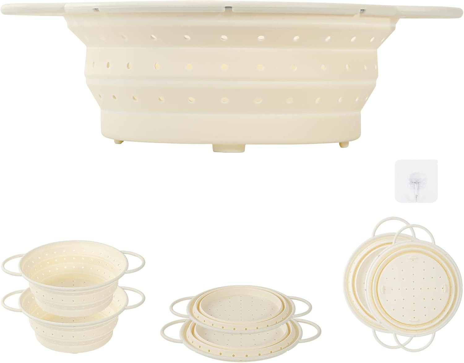 Kkioiome Strainers and Colanders, Silicone Collapsible Sink Collander, 13in, Strainers and Coland... | Amazon (US)