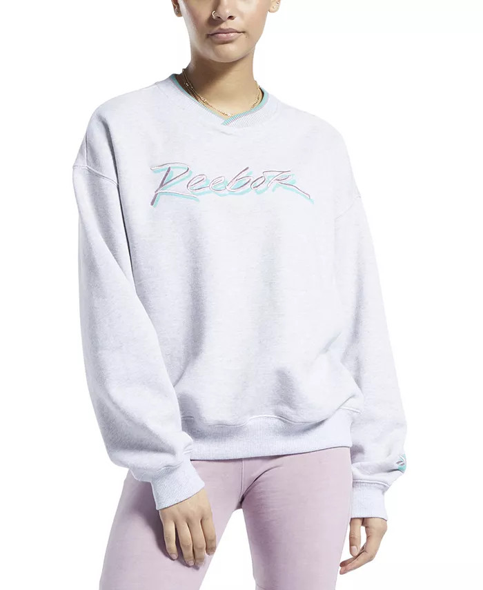 Reebok Women's Classics Energy Graphic Cotton Sweatshirt & Reviews - Activewear - Women - Macy's | Macys (US)