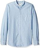 Goodthreads Men's Slim-Fit Long-Sleeve Band-Collar Chambray Shirt, -blue, XX-Large | Amazon (US)