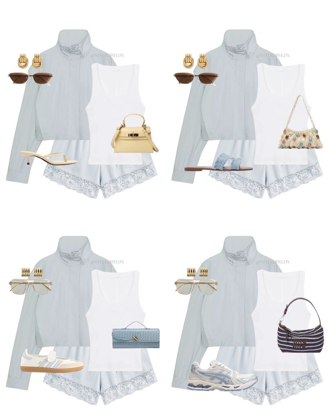 Bank holiday outfit - spring outfit - holiday outfit - summer outfit - lace satin shorts - windbreaker - casual look - dressy look 

#LTKstyletip #LTKsummer #LTKspring