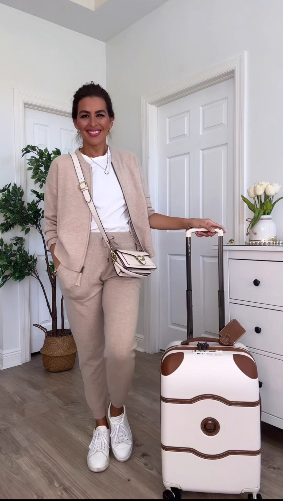 Carry on on sale! Available in more colors. Sneakers run small, size up. 
Adding similar Cashmere joggers

#LTKSeasonal #LTKSaleAlert #LTKTravel