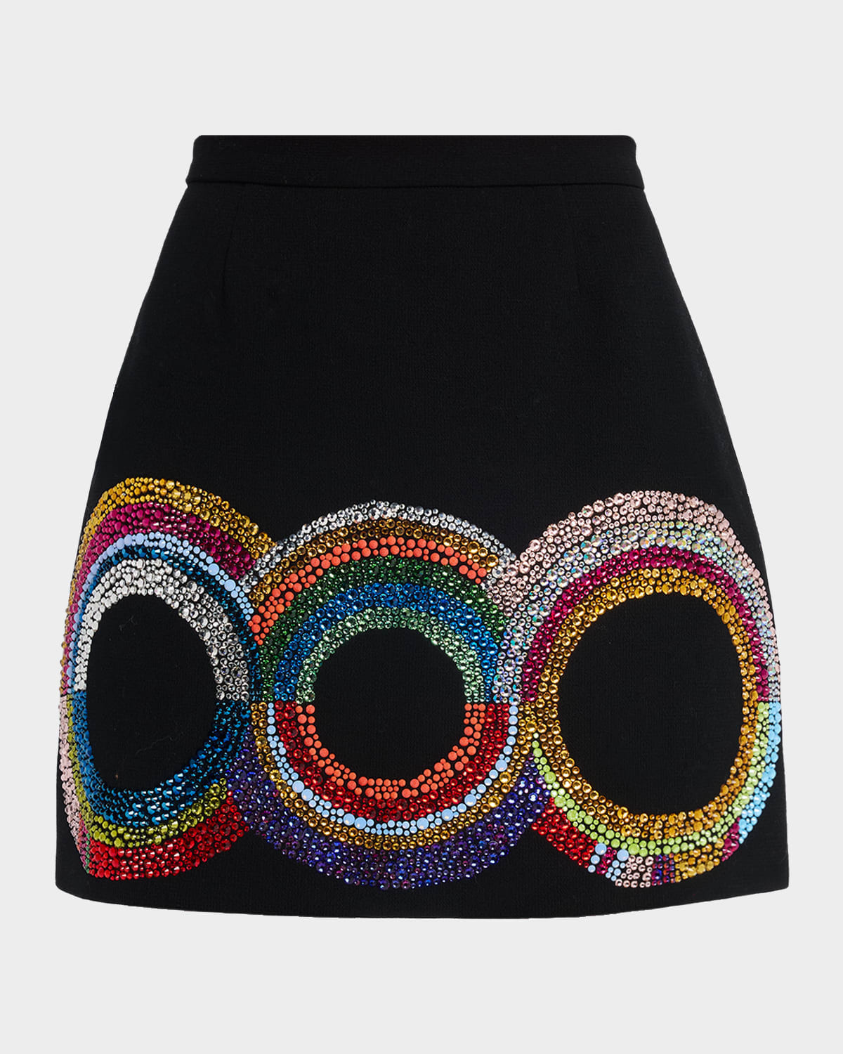 Sonia Crystal Cashmere Mini Skirt | Neiman Marcus