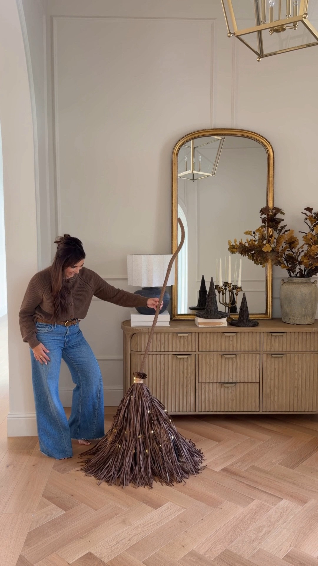 Proof that Halloween decor can be spooky AND sophisticated. 🧹✨

Give me all the rich textures, warm fall tones and whimsical little details. This witch’s broom might just be one of my favorite Halloween finds this year. 🤎🍂

#LTKHome #LTKSeasonal #LTKootd