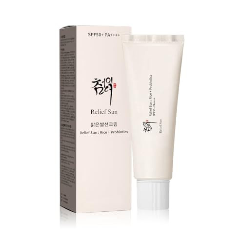 Relief Sun Organic Korean sunscreen SPF50+, PA++++ Riceand Probiotics | Korean Skin Care Solution for All Skin TypesNourishing Skin Protection and UV Def（1PCS) | Amazon (US)