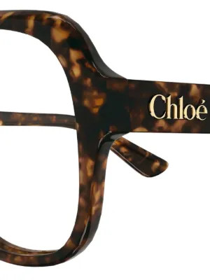 Chloé Eyewear logo-lettering Glasses | Brown | FARFETCH AU | Farfetch Global