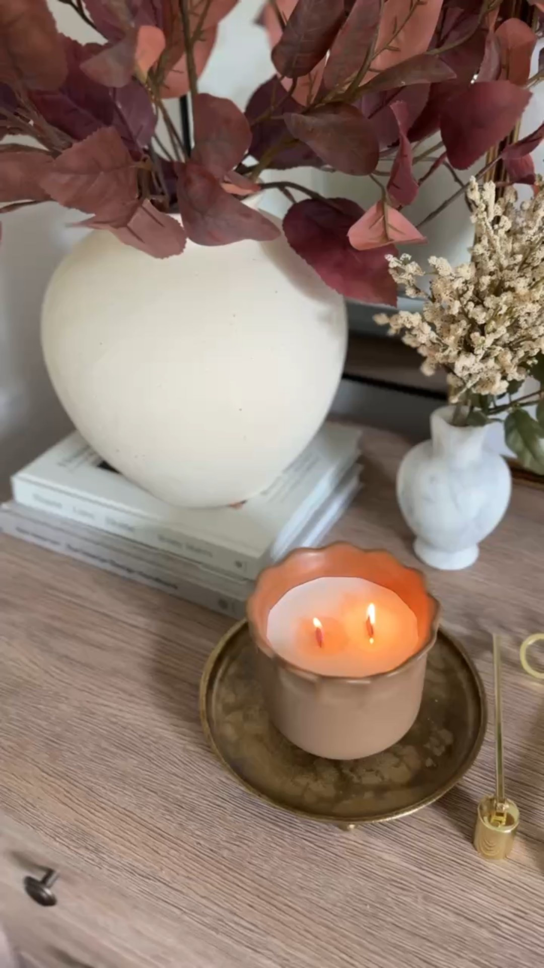 Fall decor details are slowly coming out in our home 🍂 These faux stems and candle are two Target favorites!

#LTKautumn #LTKHome #LTKSeasonal