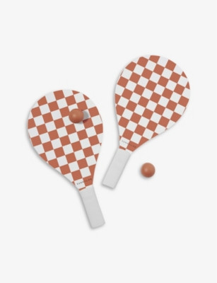 SUNNYLIFE Check-print beach bat set | Selfridges