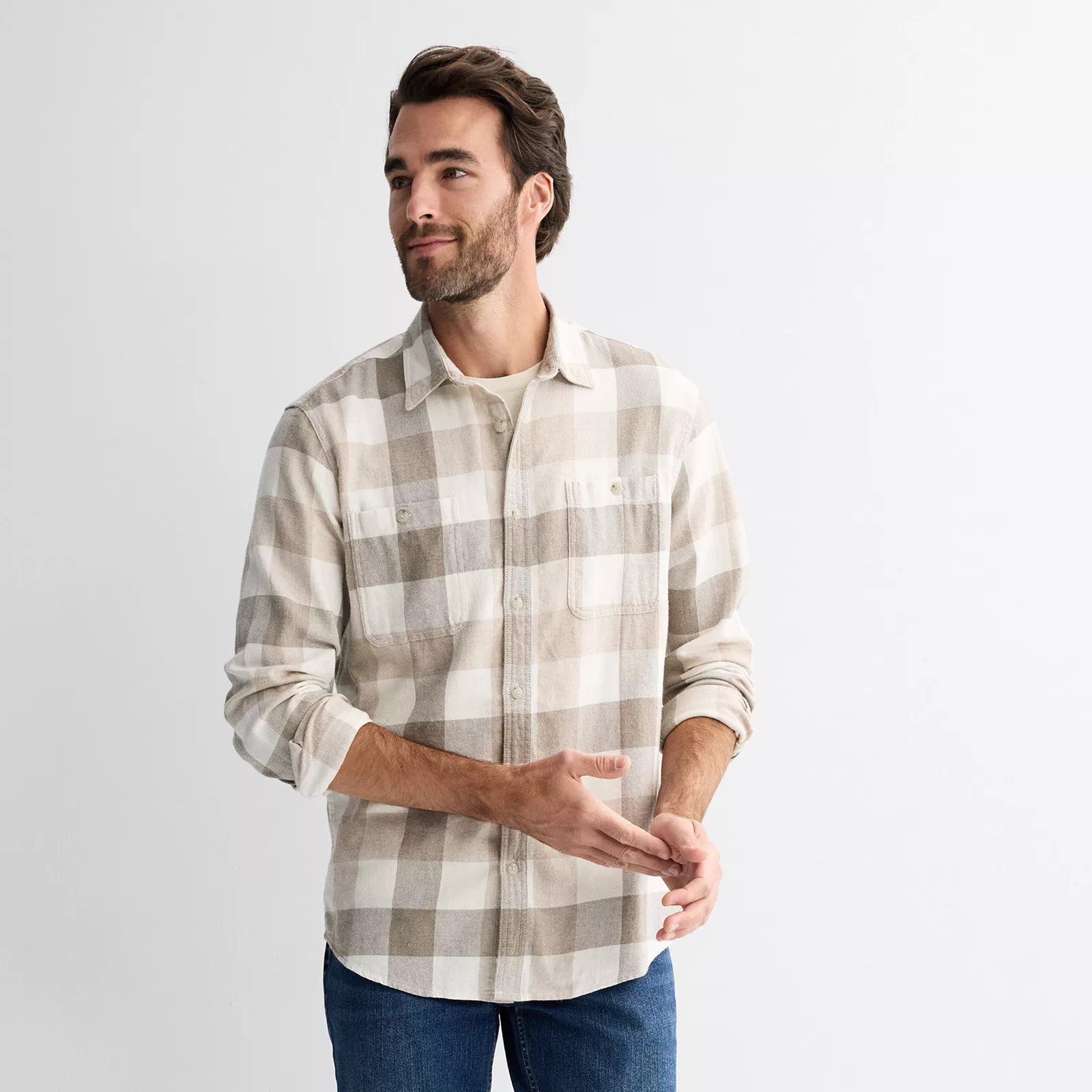 Men's Sonoma Goods For Life\u00ae Supersoft Flannel Button-Down ShirtSonoma Goods For Life | Kohl's
