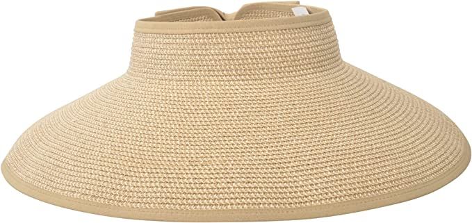 Sun Hats for Women Fashionable Womens Wide Brim Hat Roll-up Straw Sun Visor Hat | Amazon (US)