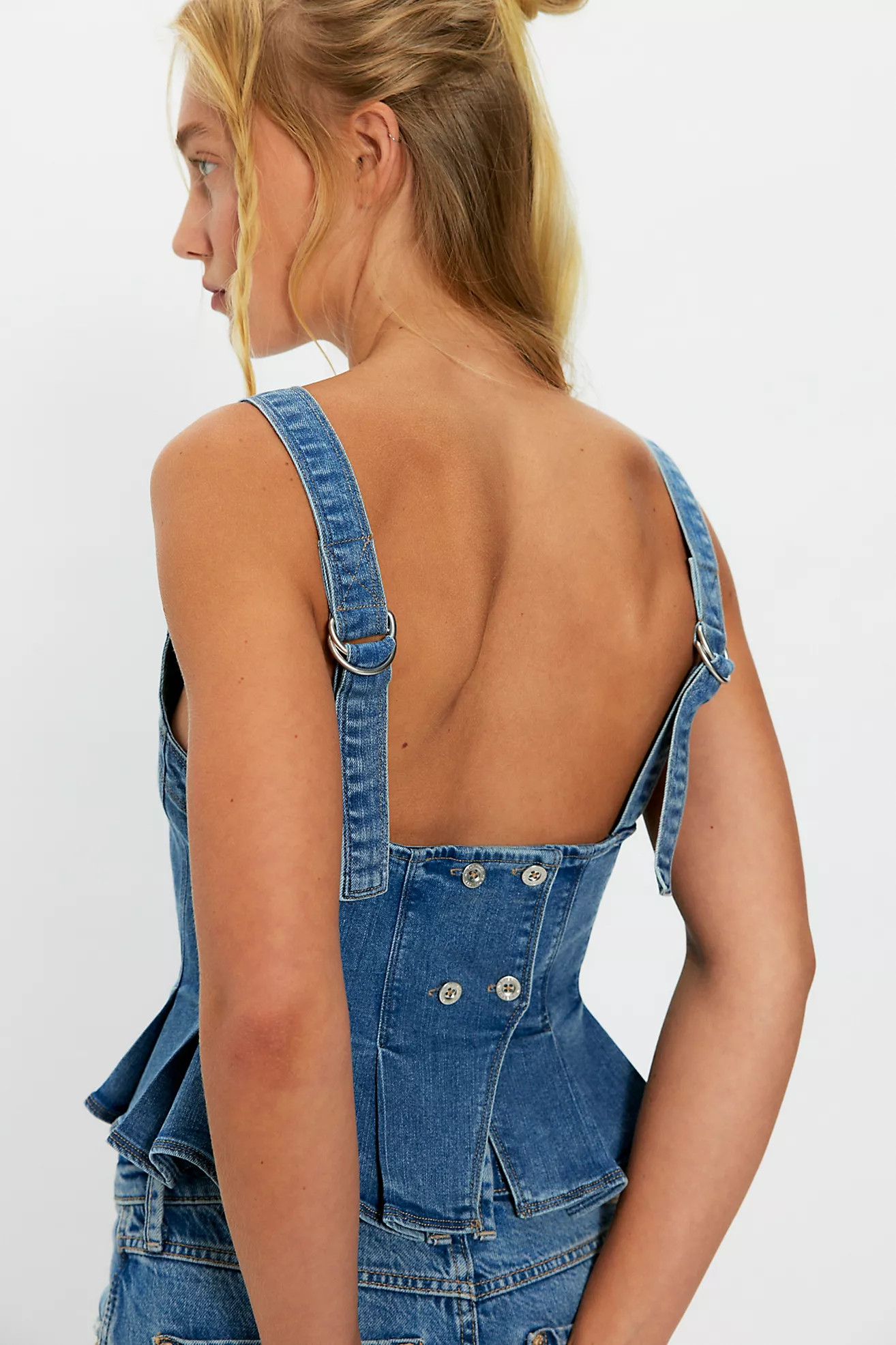 We The Free Sunfaded Denim Top | Free People (Global - UK&FR Excluded)