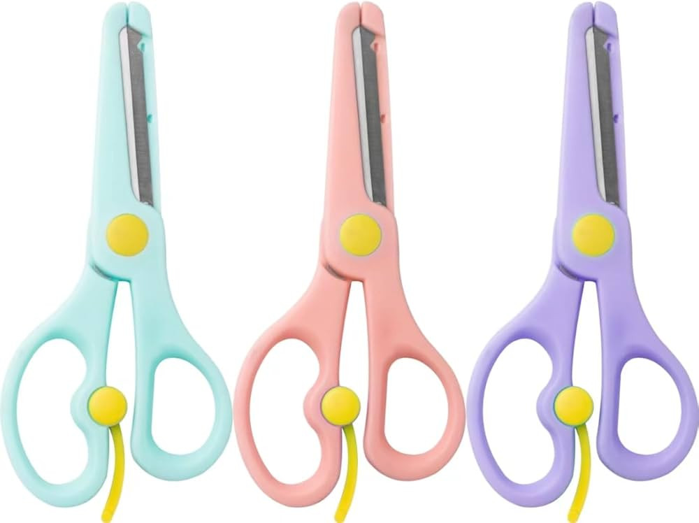 Safety Craft Scissors For Kids 3-Pack,Preschool Training Scissors,Ergonomic Handle Perfect for Pa... | Amazon (US)