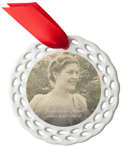 In Our Hearts Vintage Ceramic Ornament | Shutterfly