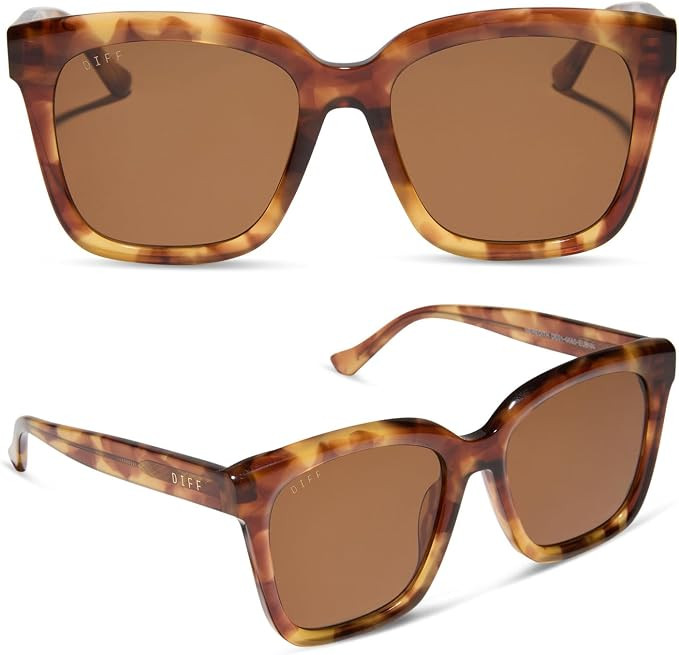 DIFF Meredith | Designer Square Sunglasses for Women | UV400 Protection | Amazon (US)
