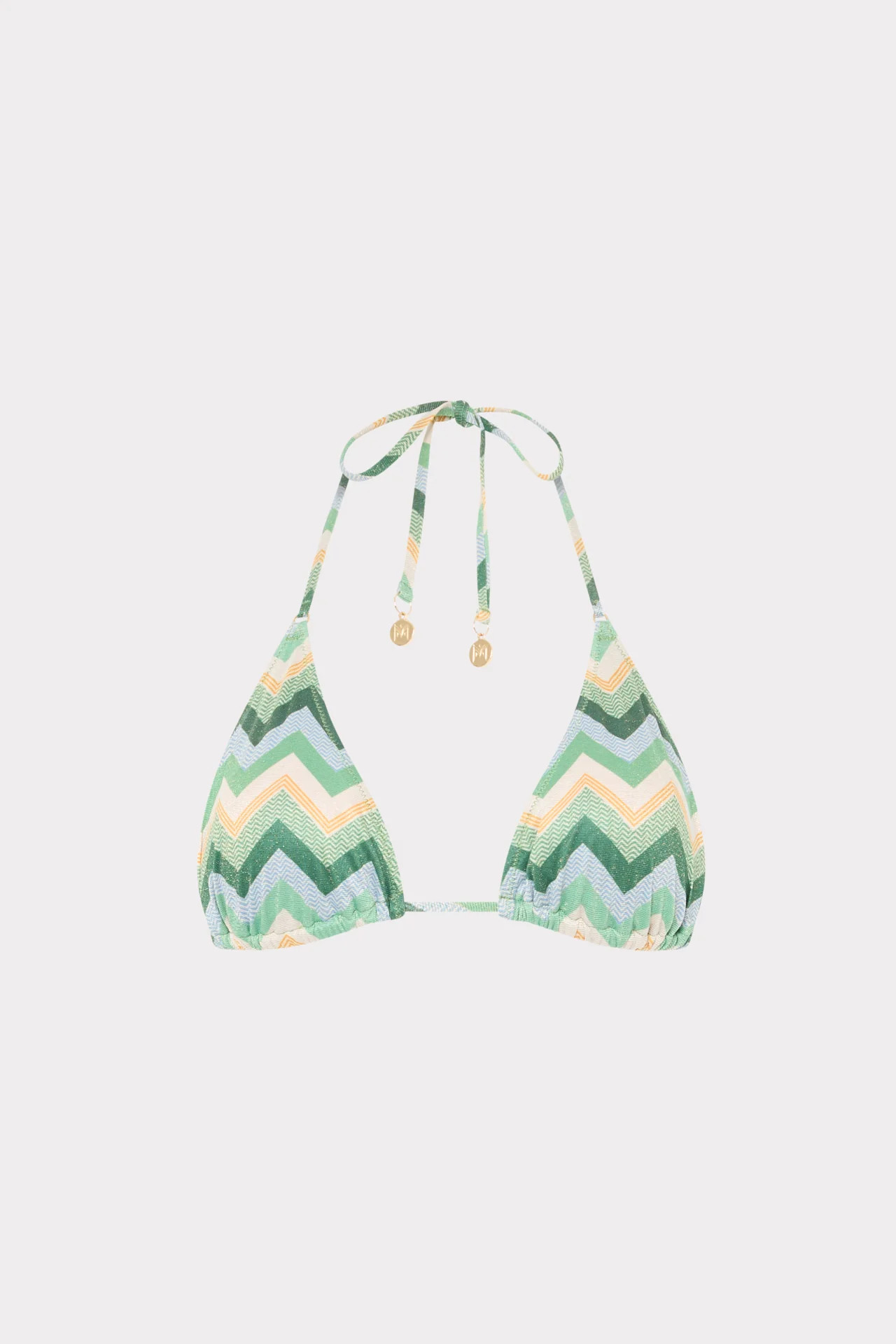 Metallic Chevron Bikini Top | MILLY