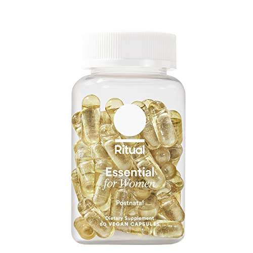 Ritual Essential for Women Postnatal Multivitamin - Postpartum Vitamin - Omega-3 DHA & Choline for Lactation Support, Vitamin A, C, D3 & Zinc for Immune Function Support*, B12, Iodine, Biotin, 30 Day | Amazon (US)