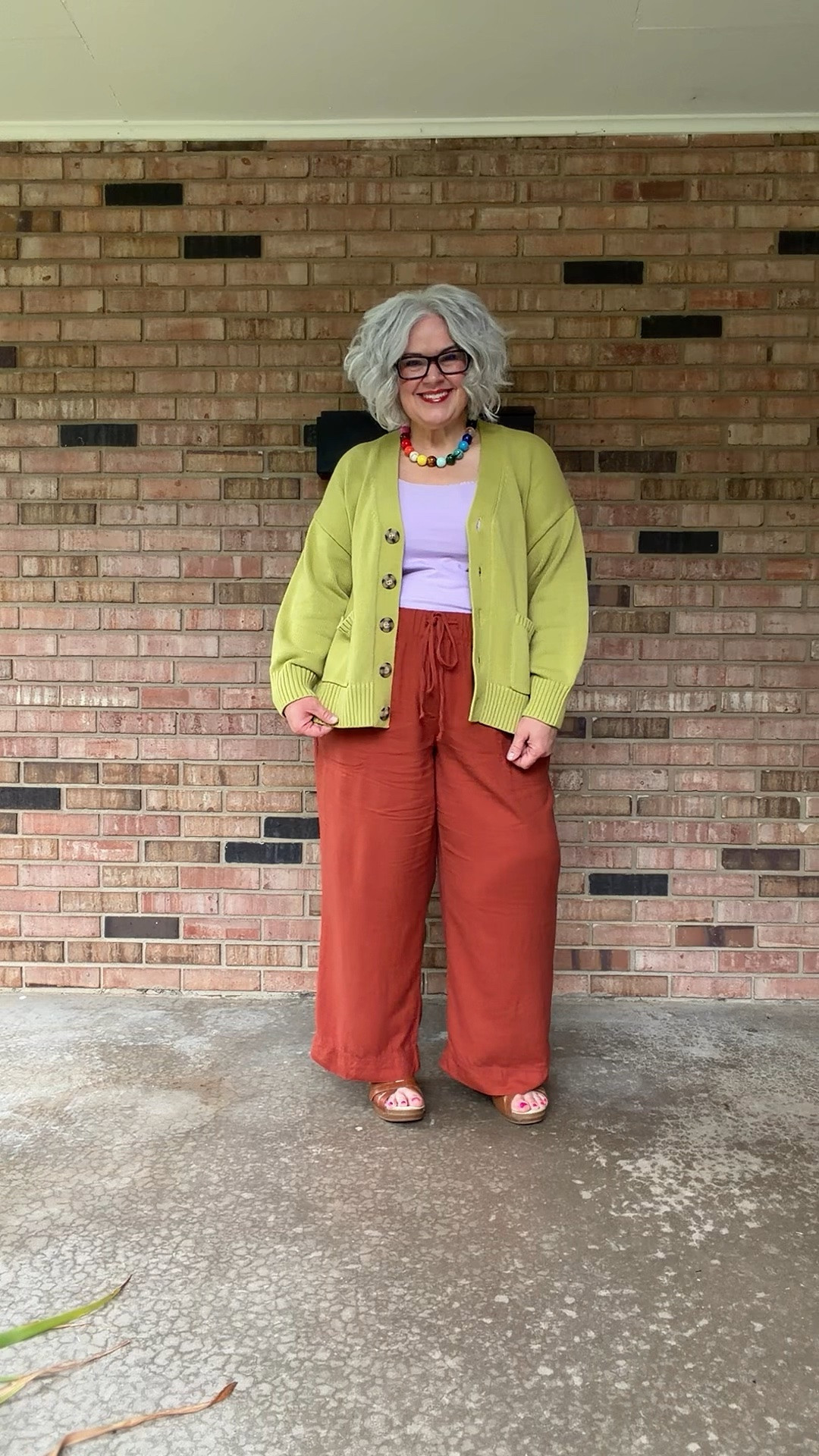 Playing with color combos a lot lately and this was my latest love. Fit in my LTK 💜
Wearing large petite in the cardi, 16 in pants. Tank is older 
#Over50Style #over50fashion #ootd #DopamineDressing #workwear

#LTKootd #LTKPlusSize #LTKOver40